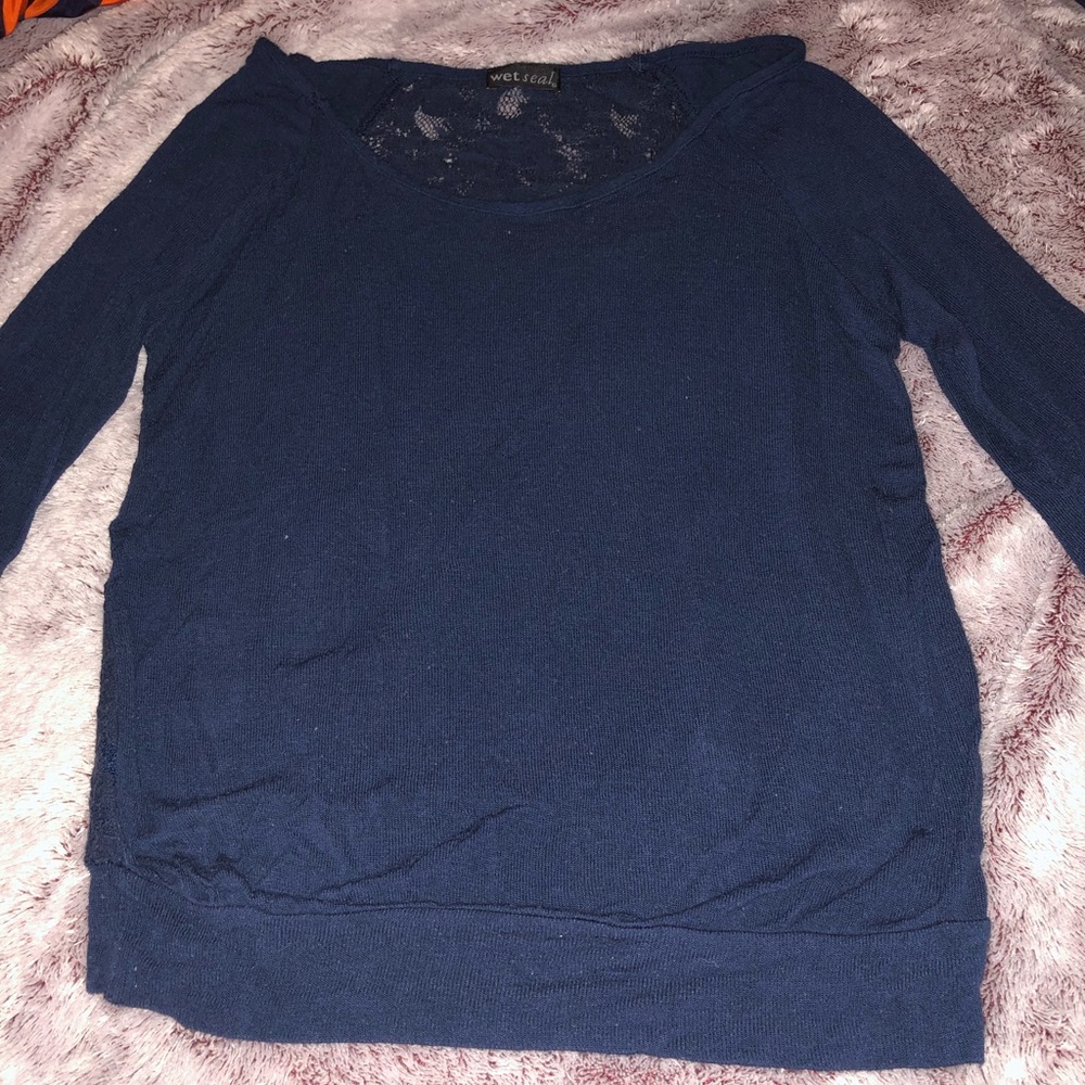 Wet seal navy blue shirt